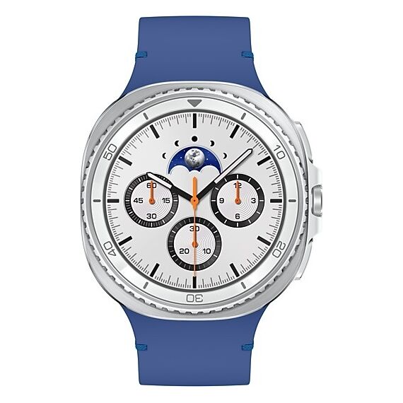 Galaxy Watch8 Classic | 46 мм | White | Sport/Blue | M/L, Размер: 46 мм, Цвет: White, Тип ремешка: Sport, Цвет ремешка: Blue, Размер ремешка: M/L, Подключение часов: Bluetooth / Wi-Fi, изображение 2